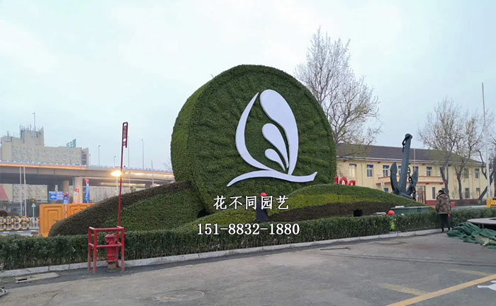 山東青島八一建軍節(jié)五色草造型背面實拍圖